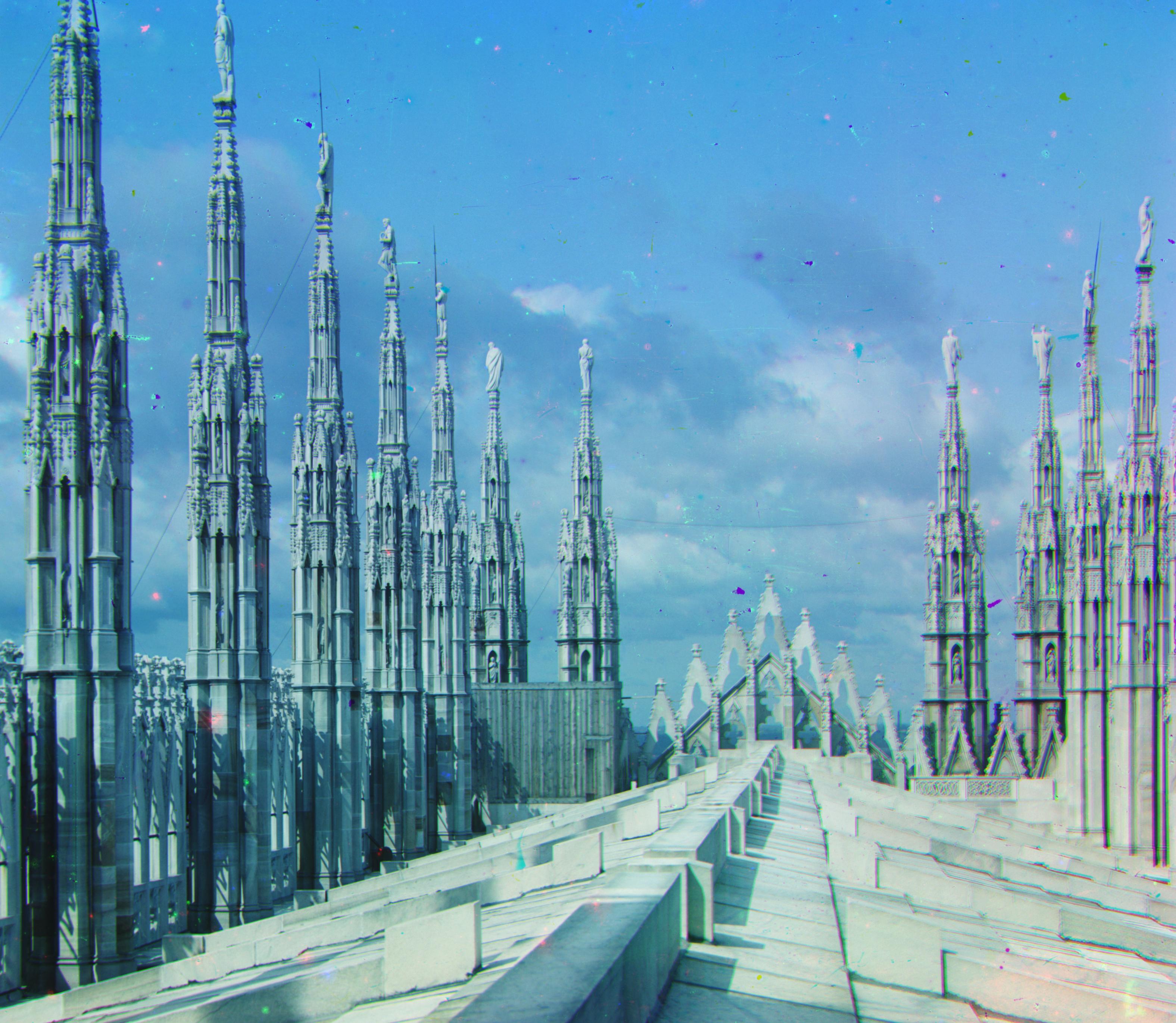 Colorized Milan Cathedral