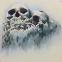 A Lithograph of a Skull